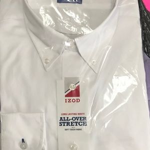 IZOD Mens Dress Shirt - White